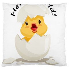 Cute Chick Large Premium Plush Fleece Cushion Case (one Side) by RuuGallery10