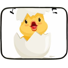 Cute Chick Two Sides Fleece Blanket (mini) by RuuGallery10