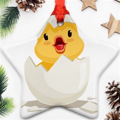 Cute Chick Star Ornament (two Sides)