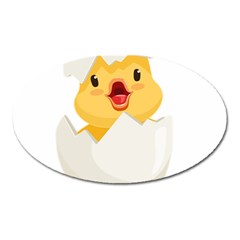 Cute Chick Oval Magnet by RuuGallery10