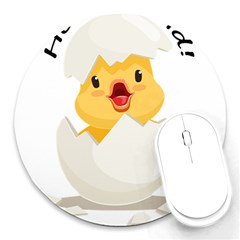 Cute Chick Round Mousepad by RuuGallery10