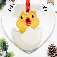 Cute Chick Ornament (heart) by RuuGallery10