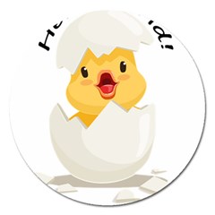 Cute Chick Magnet 5  (round)