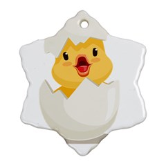 Cute Chick Snowflake Ornament (two Sides)