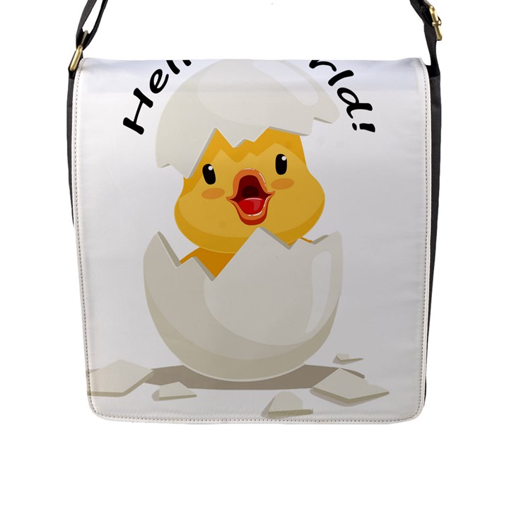 Cute Chick Flap Closure Messenger Bag (L)