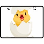 Cute Chick Two Sides Fleece Blanket (Large) 80 x60  Blanket Front