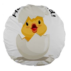 Cute Chick Large 18  Premium Flano Round Cushions by RuuGallery10