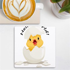 Cute Chick Uv Print Square Tile Coaster  by RuuGallery10