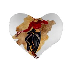 Dance New Standard 16  Premium Flano Heart Shape Cushions by RuuGallery10