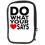 Do What Ur Heart Says Compact Camera Leather Case Front