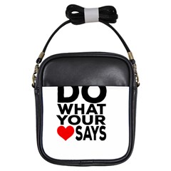 Do What Ur Heart Says Girls Sling Bag