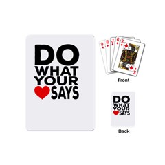 Do What Ur Heart Says Playing Cards Single Design (mini)