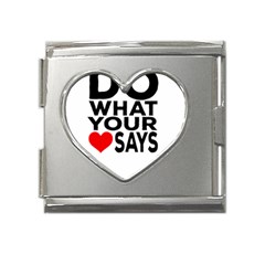 Do What Ur Heart Says Mega Link Heart Italian Charm (18mm) by RuuGallery10