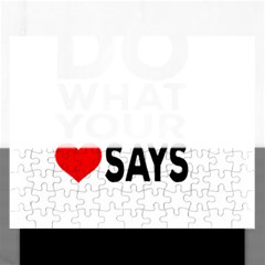 Do What Ur Heart Says Rectangular Jigsaw Puzzl by RuuGallery10