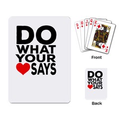 Do What Ur Heart Says Playing Cards Single Design (rectangle)