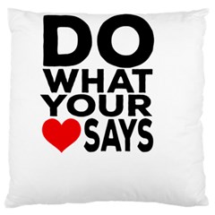 Do What Ur Heart Says Standard Premium Plush Fleece Cushion Case (One Side)