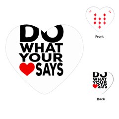 Do What Ur Heart Says Playing Cards Single Design (heart)