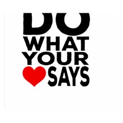 Do What Ur Heart Says Two Sides Premium Plush Fleece Blanket (Small)