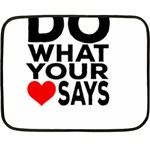 Do What Ur Heart Says Two Sides Fleece Blanket (Mini) 35 x27  Blanket Back