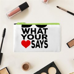 Do What Ur Heart Says Cosmetic Bag (xs) by RuuGallery10