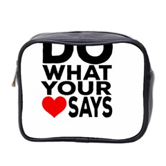 Do What Ur Heart Says Mini Toiletries Bag (two Sides) by RuuGallery10