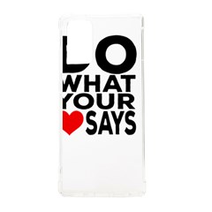 Do What Ur Heart Says Samsung Galaxy Note 20 Tpu Uv Case by RuuGallery10