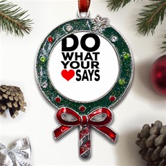 Do What Ur Heart Says Metal X Mas Lollipop with Crystal Ornament