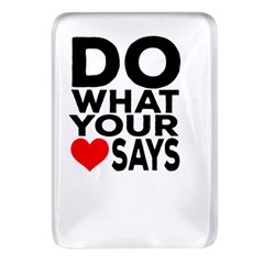 Do What Ur Heart Says Rectangular Glass Fridge Magnet (4 Pack) by RuuGallery10