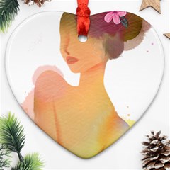 Lady Heart Ornament (two Sides)