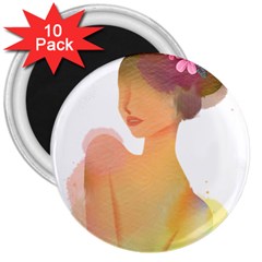 Lady 3  Magnets (10 Pack)  by RuuGallery10