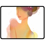 Lady Two Sides Fleece Blanket (Large) 80 x60  Blanket Front