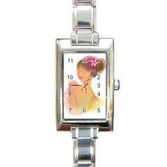 Lady Rectangle Italian Charm Watch