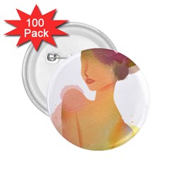 Lady 2 25  Buttons (100 Pack)  by RuuGallery10