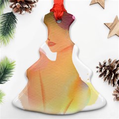 Lady Christmas Tree Ornament (two Sides)