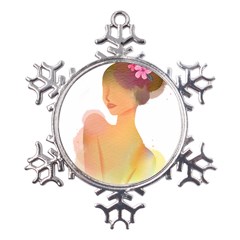 Lady Metal Large Snowflake Ornament