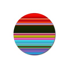 Horizontal Line Colorful Magnet 3  (round) by Grandong