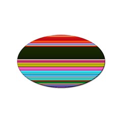 Horizontal Line Colorful Sticker Oval (100 Pack) by Grandong