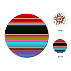 Horizontal Line Colorful Playing Cards Single Design (round) by Grandong