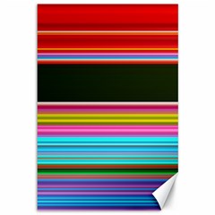 Horizontal Line Colorful Canvas 12  X 18  by Grandong