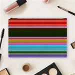 Horizontal Line Colorful Cosmetic Bag (Large) Front