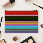 Horizontal Line Colorful Cosmetic Bag (Large) Back