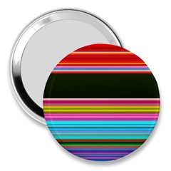 Horizontal Line Colorful 3  Handbag Mirrors by Grandong