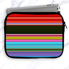 Horizontal Line Colorful Apple Ipad 2/3/4 Zipper Cases by Grandong