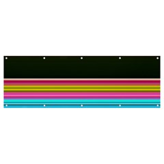 Horizontal Line Colorful Banner And Sign 12  X 4  by Grandong