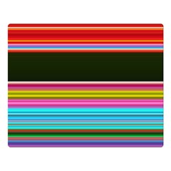 Horizontal Line Colorful Premium Plush Fleece Blanket (large) by Grandong