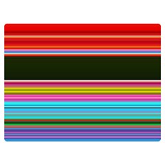 Horizontal Line Colorful Premium Plush Fleece Blanket (extra Small) by Grandong