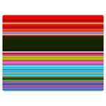 Horizontal Line Colorful Premium Plush Fleece Blanket (Extra Small) 40 x30  Blanket Front