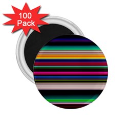 Horizontal Lines Colorful 2 25  Magnets (100 Pack)  by Grandong