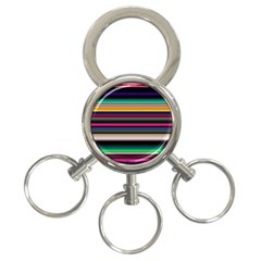 Horizontal Lines Colorful 3-ring Key Chain by Grandong