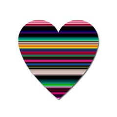 Horizontal Lines Colorful Heart Magnet by Grandong